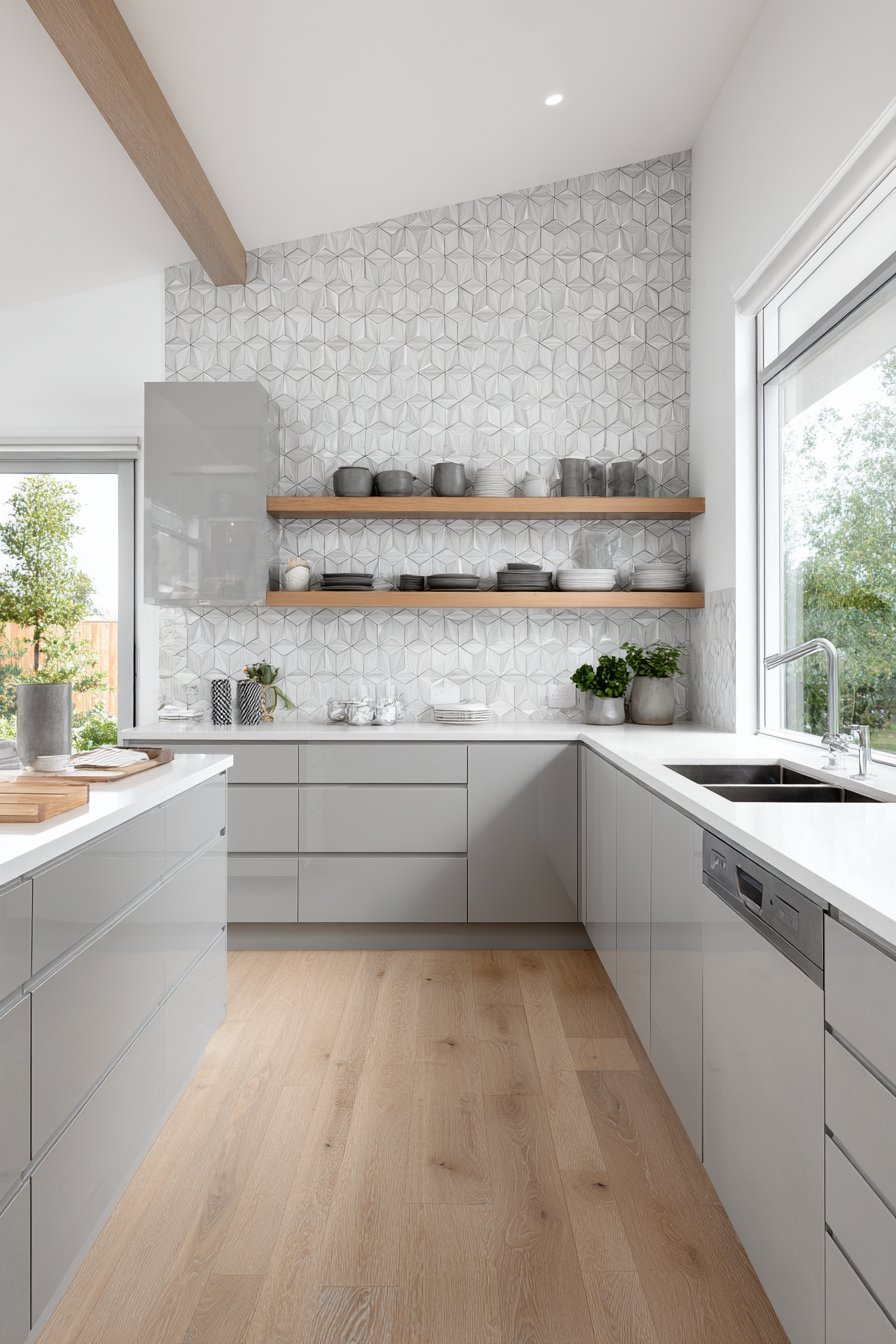  Scandinavian-Inspired Minimalist Grey Kitchen