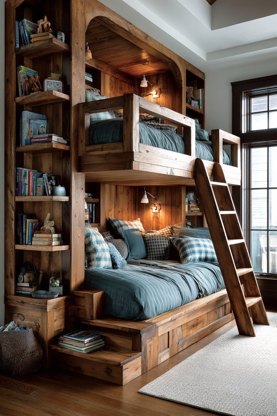 Space-Saving Bunk Beds for Shared Rooms