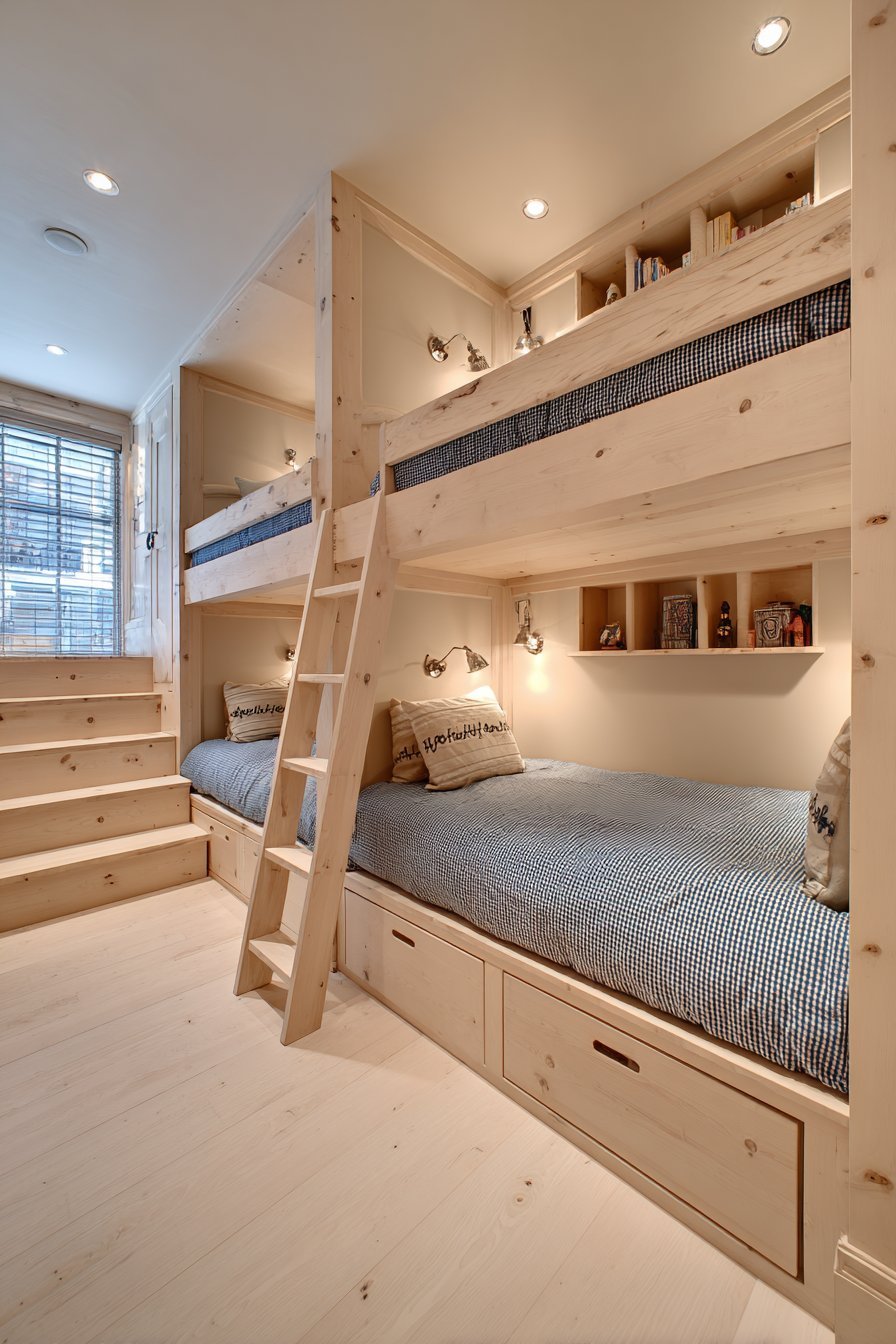 Space-Saving Bunk Beds for Shared Rooms
