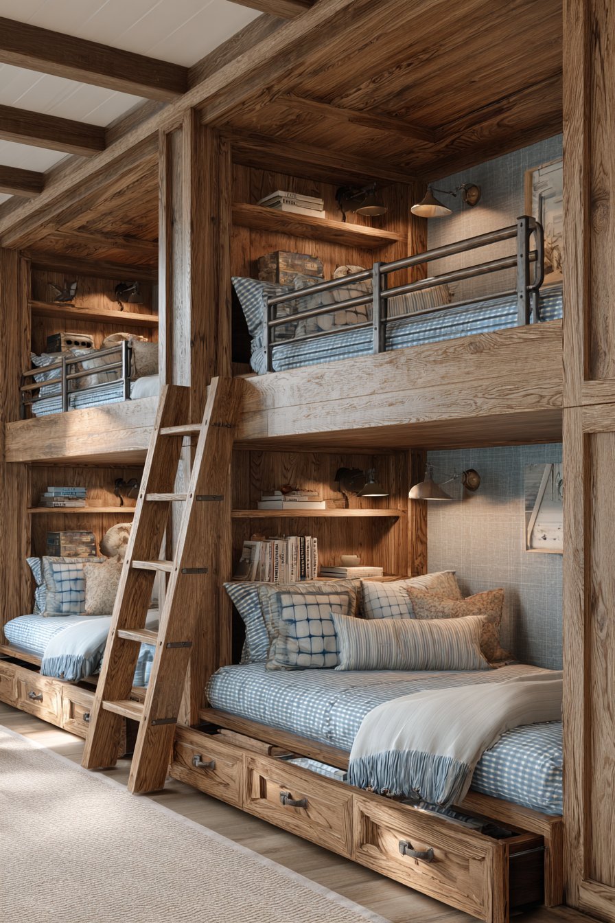 Space-Saving Bunk Beds for Shared Rooms