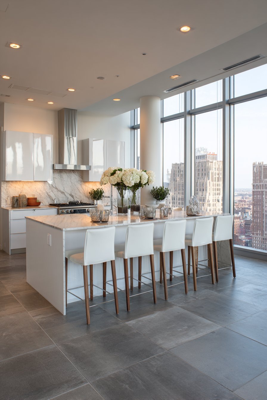 Minimalist White Handleless Design