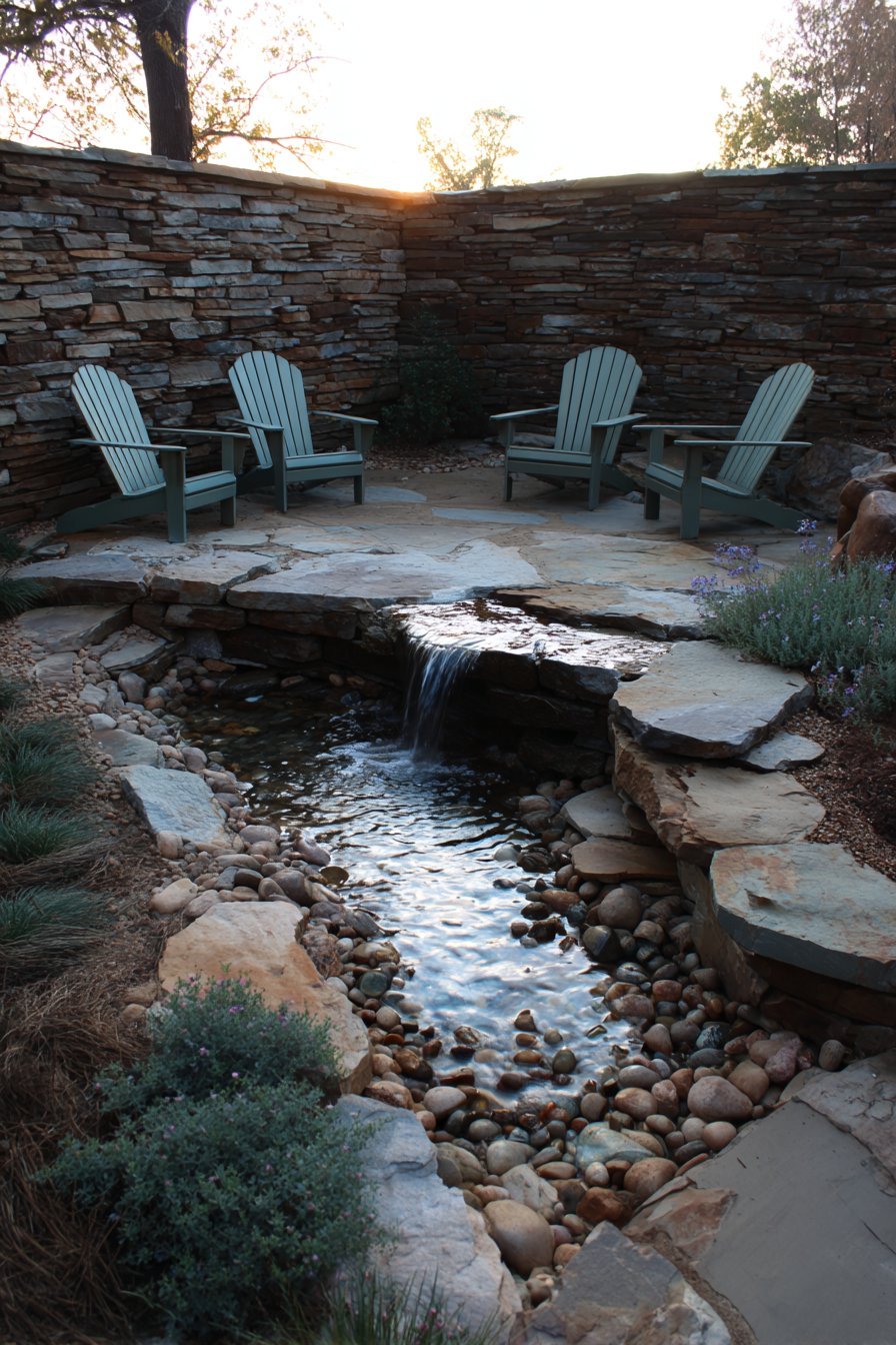 Water Feature Privacy Wall