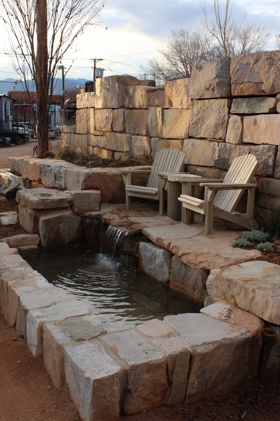 Water Feature Privacy Wall