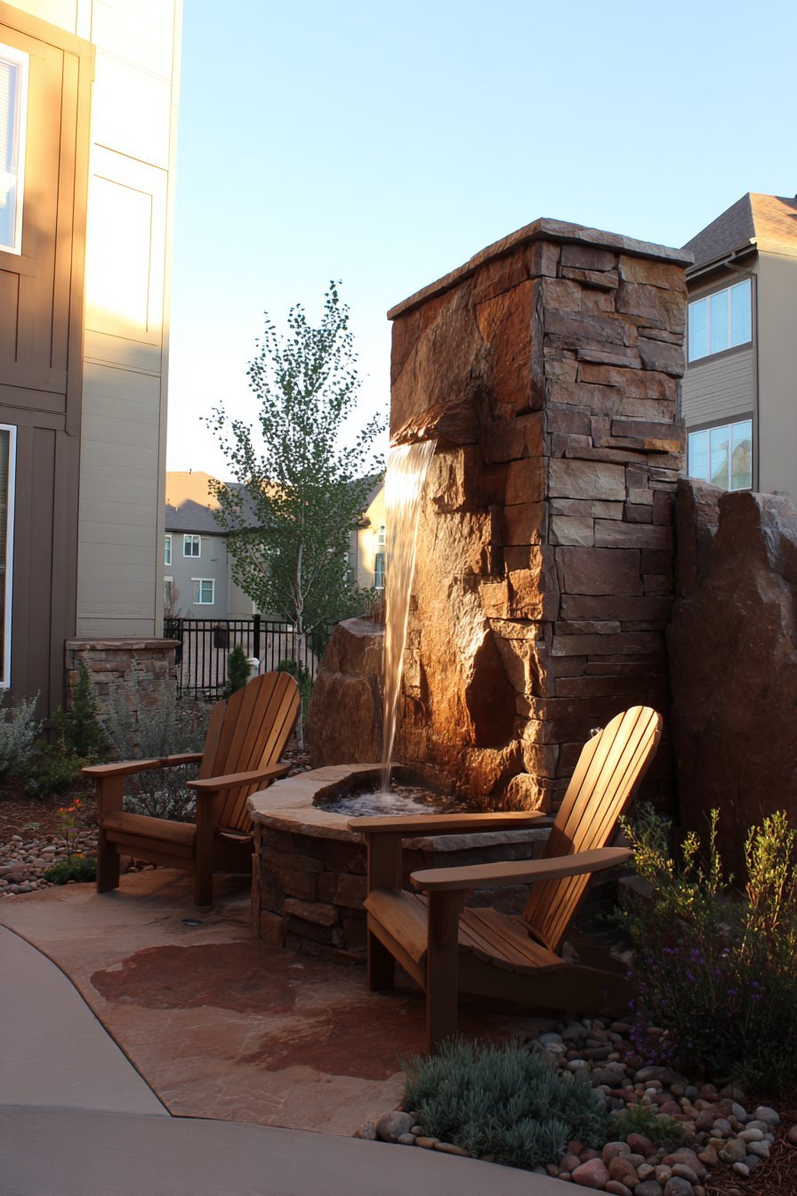Water Feature Privacy Wall