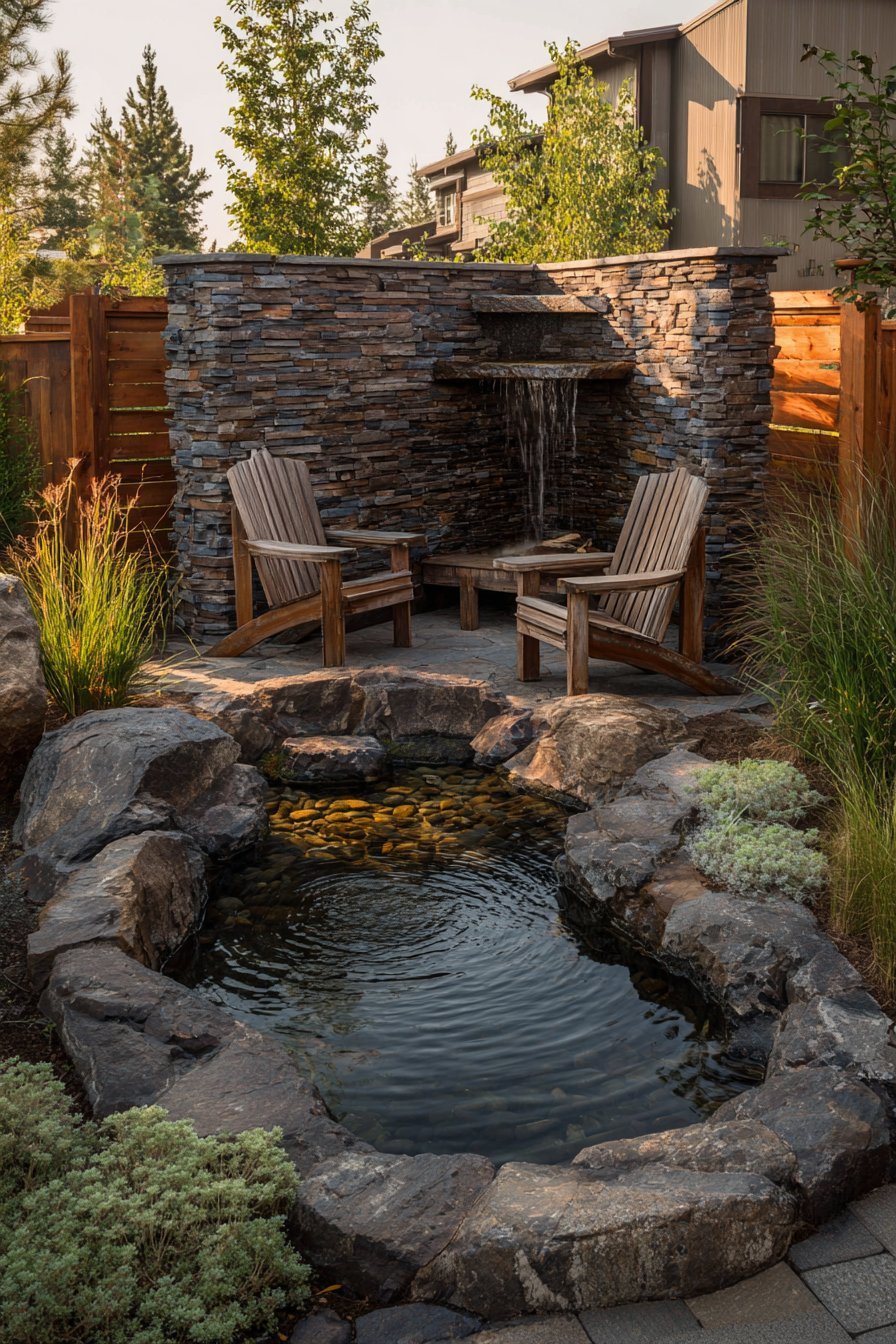 Water Feature Privacy Wall