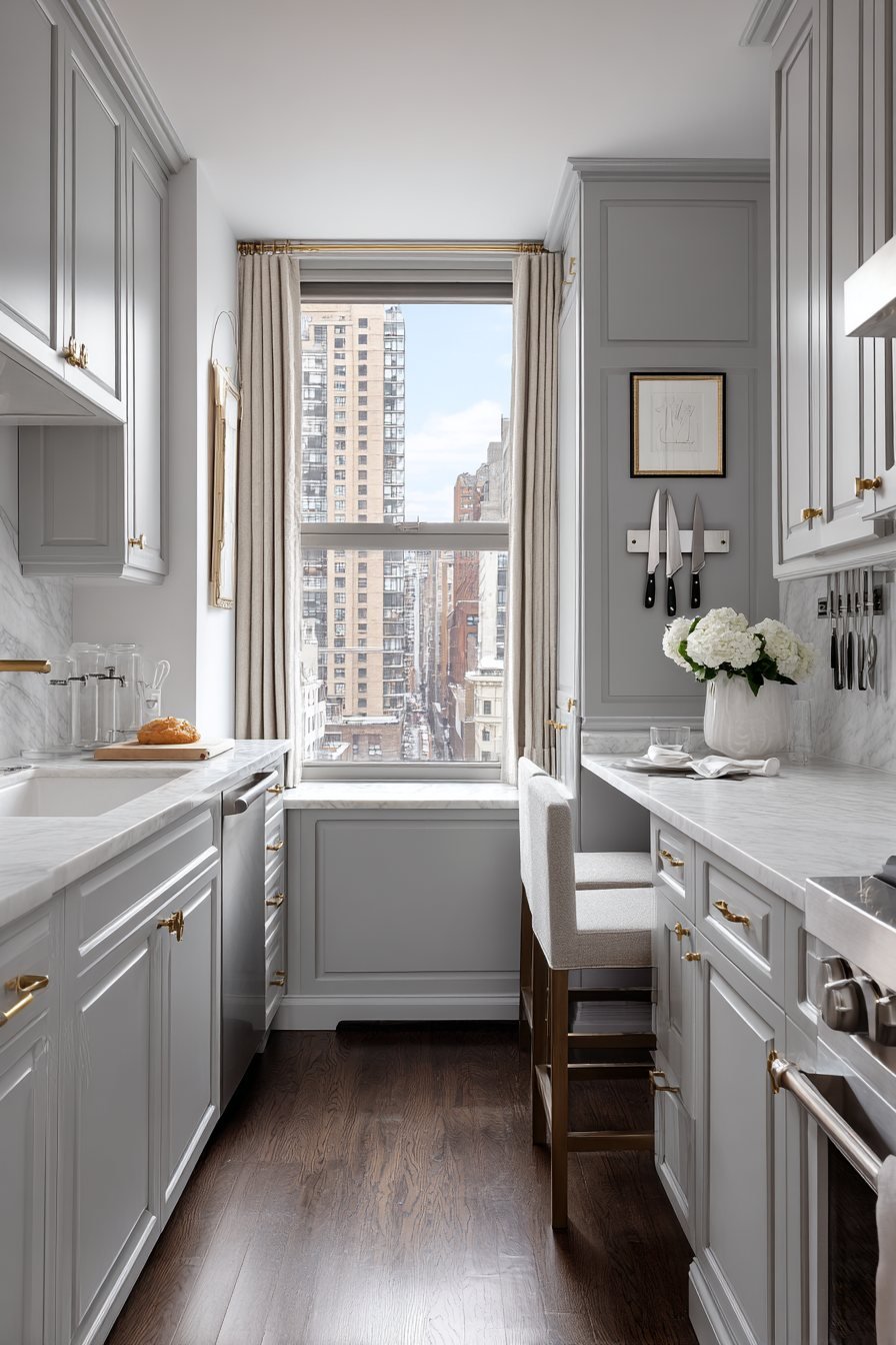 Corner Sink Configuration with Breakfast Bar