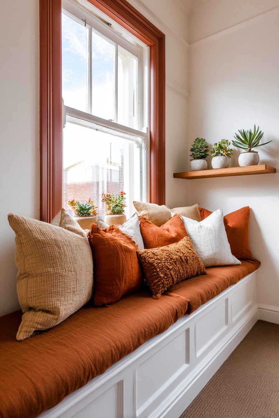 Terracotta Window Seat Nook