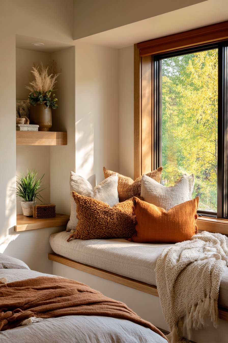 Terracotta Window Seat Nook