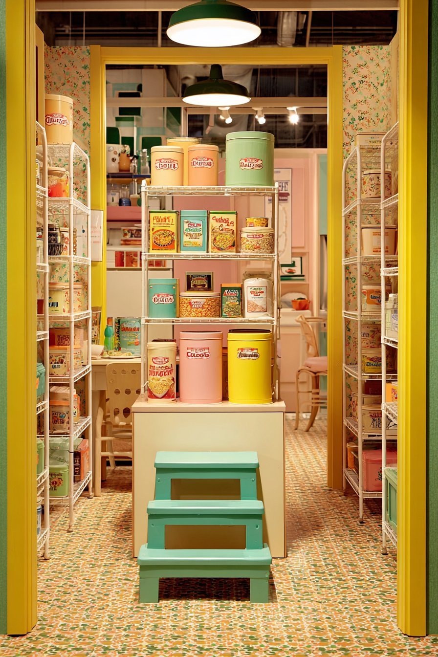 Organized Wire Shelving Pantry