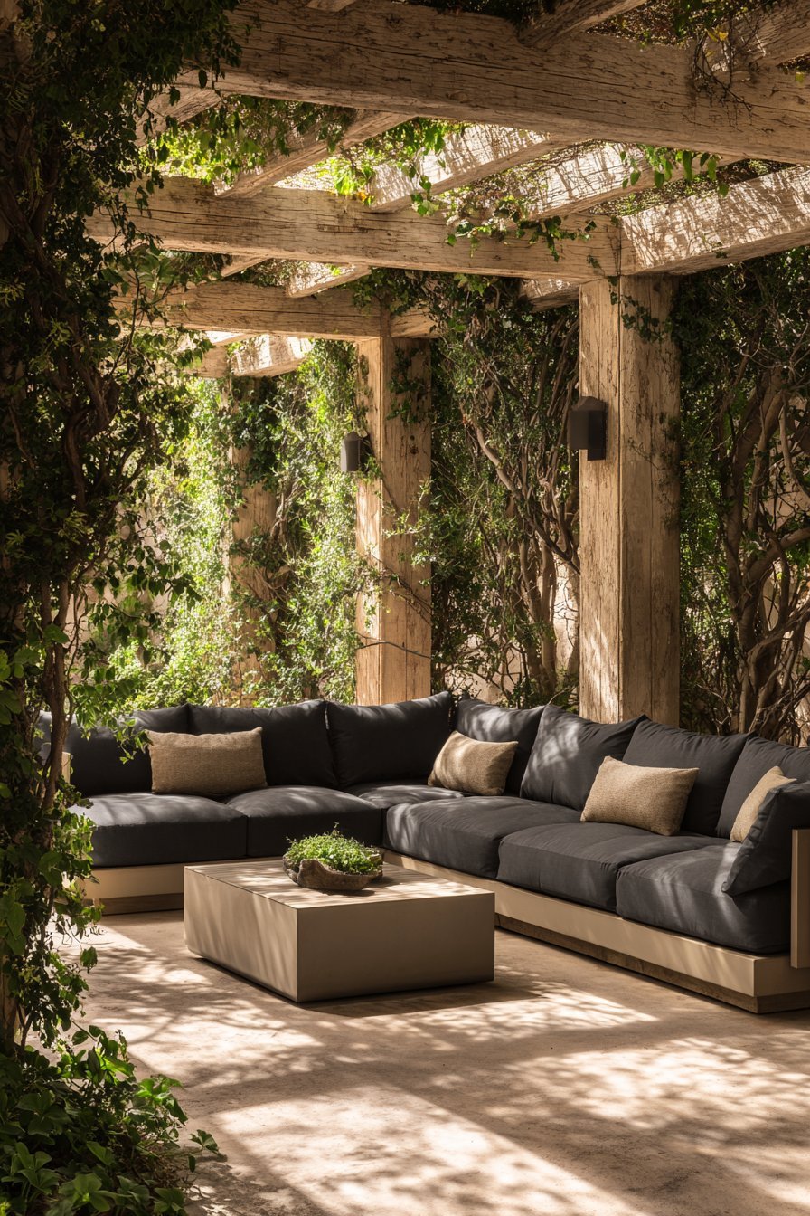 Cedar Pergola with Climbing Jasmine