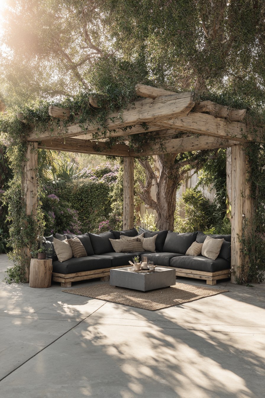 Cedar Pergola with Climbing Jasmine