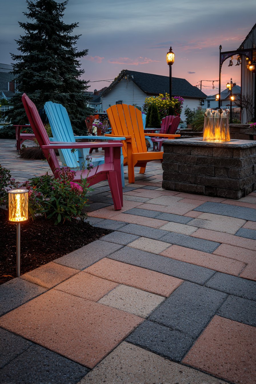 Colorful Rubber Paver Family Space