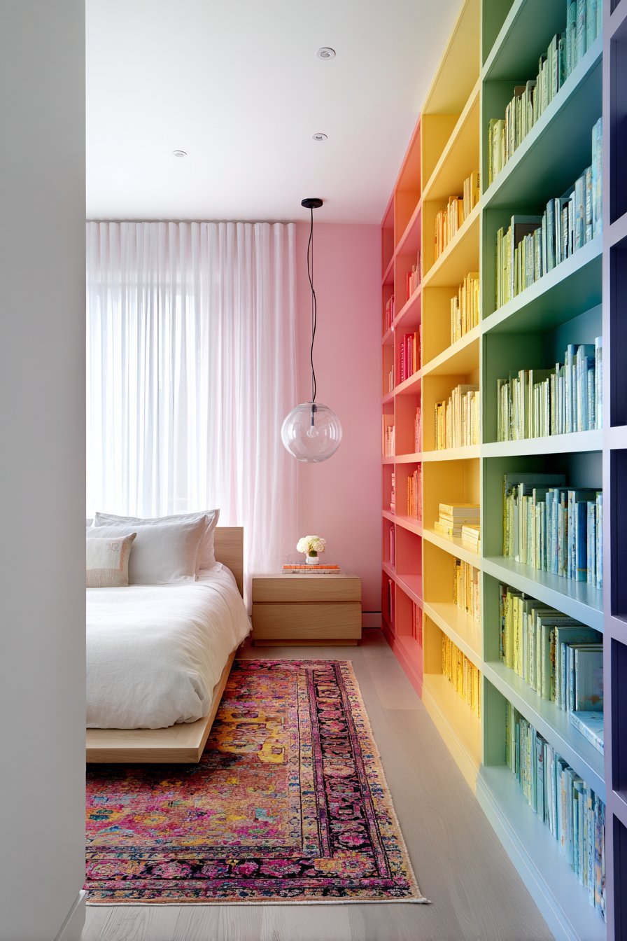 Rainbow Gradient Shelving System
