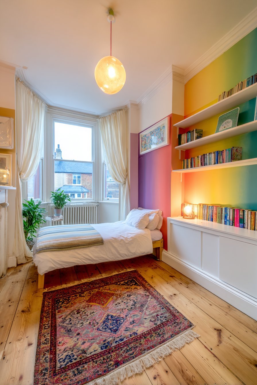 Rainbow Gradient Shelving System