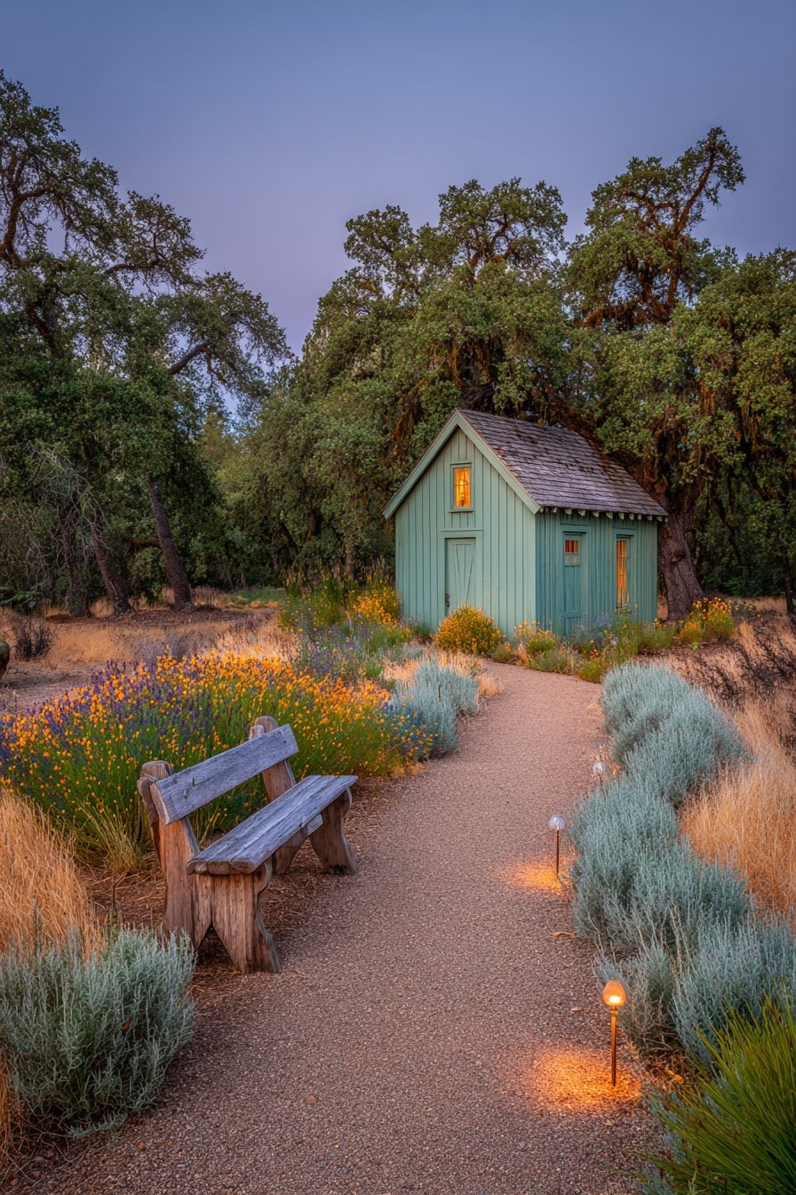 Solar-Lit Garden Pathway