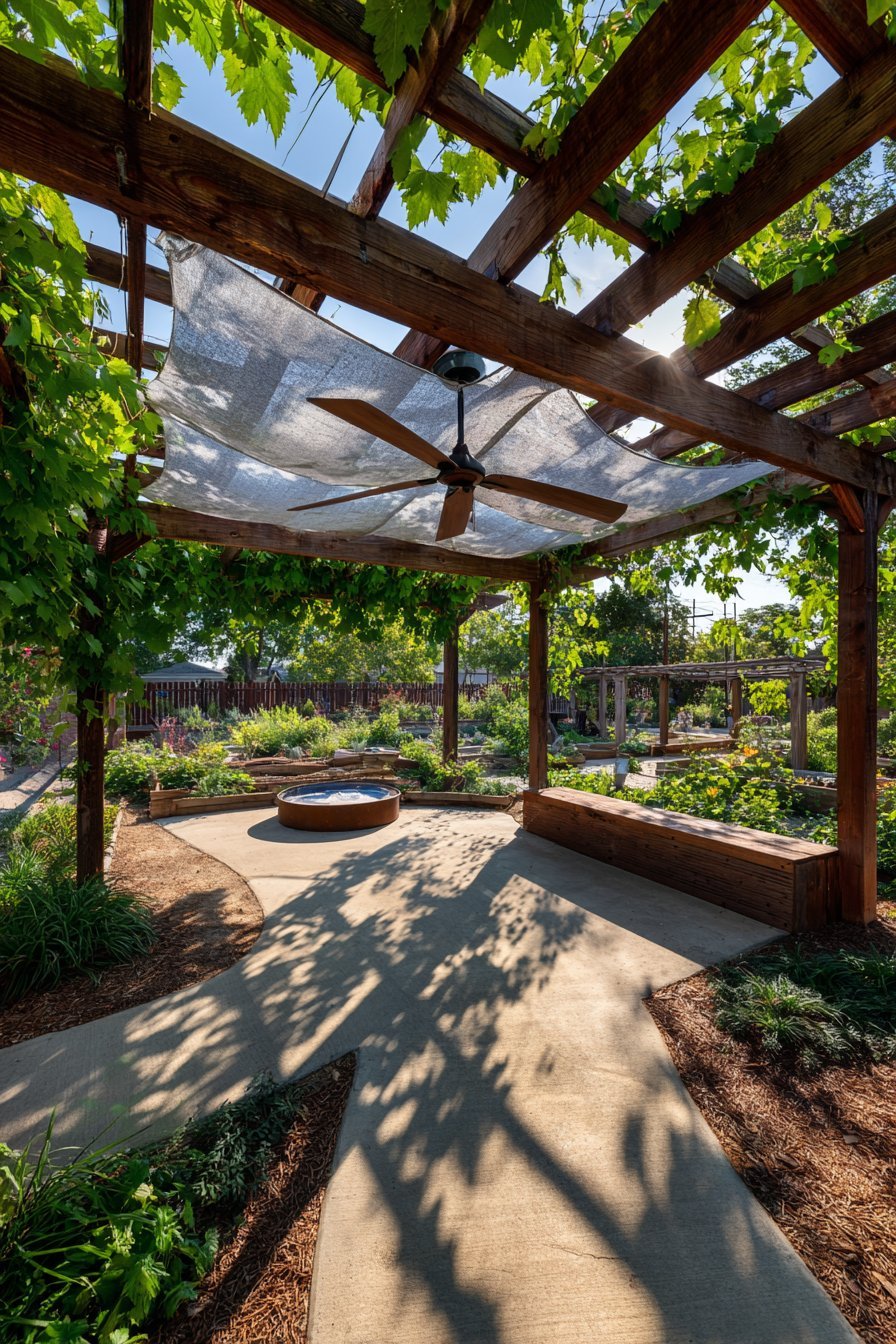 Pergola with Integrated Cooling