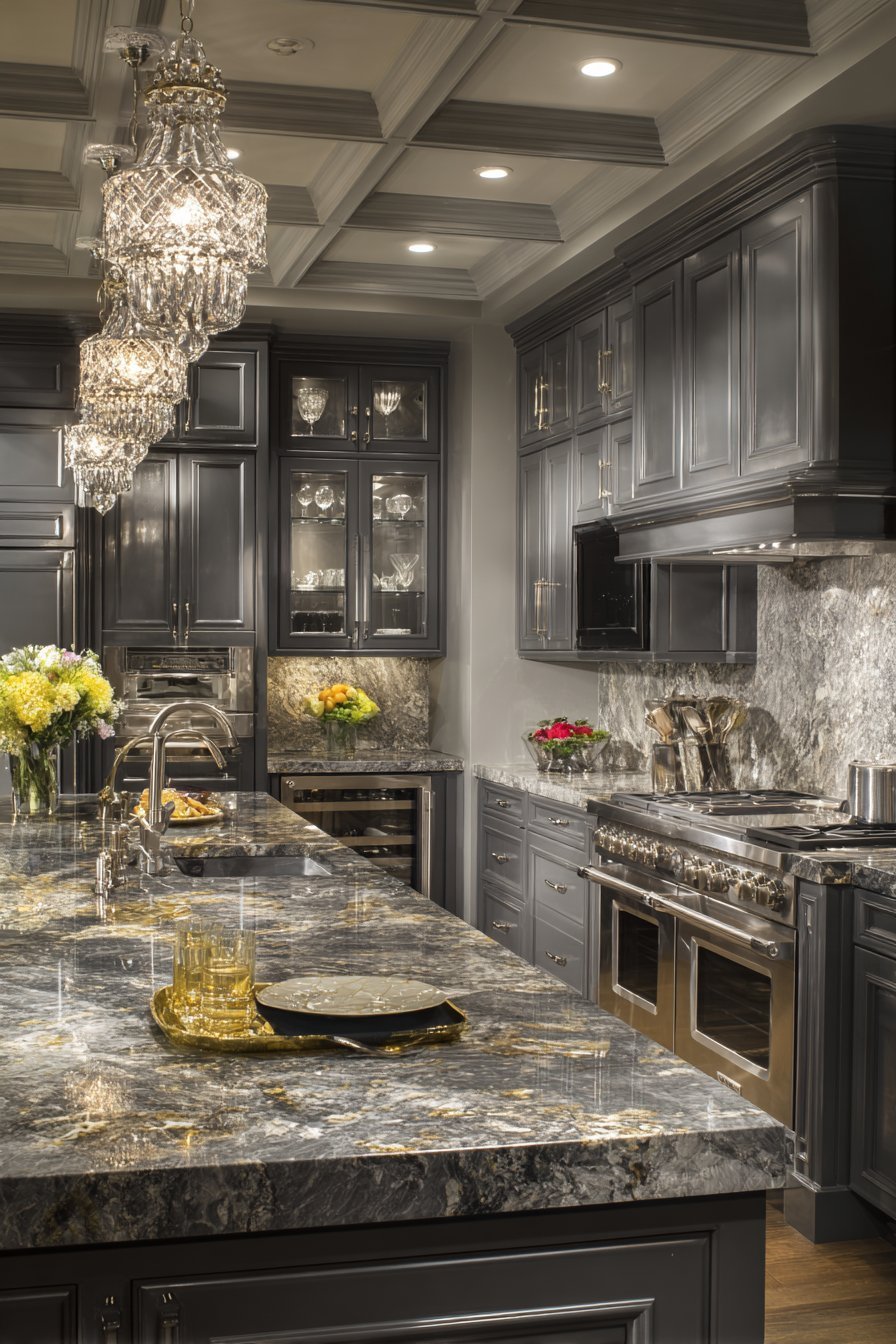 Luxury Slate Grey Kitchen