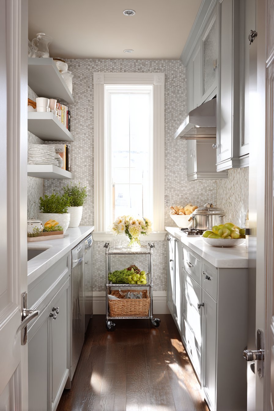 Compact Galley Kitchen Organization