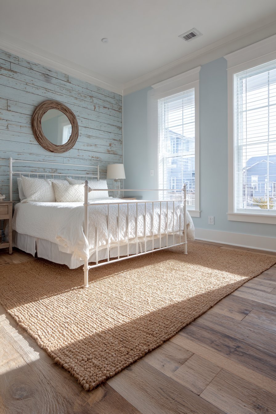 Coastal Weathered Shiplap Bedroom