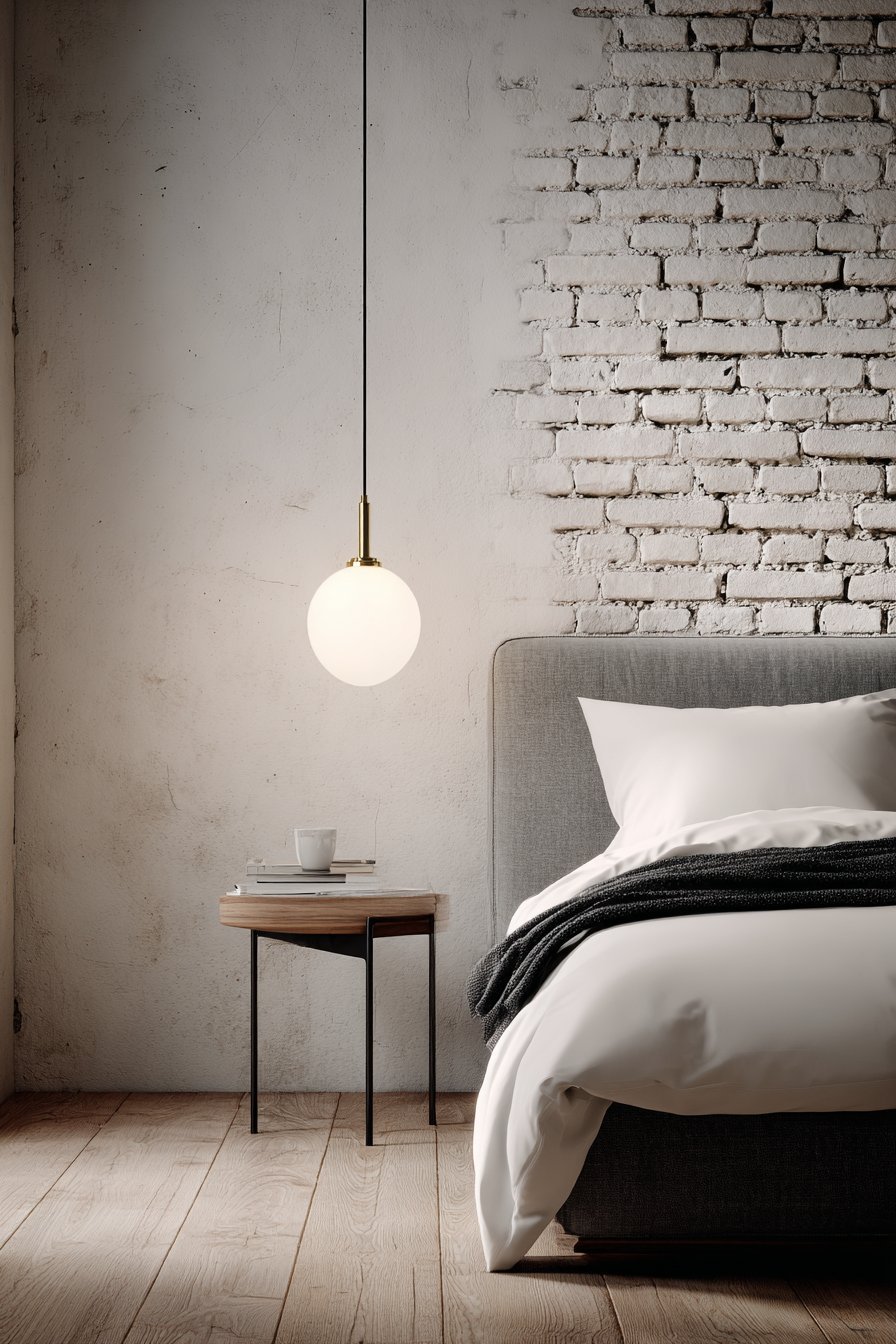 Textured White Brick Accent