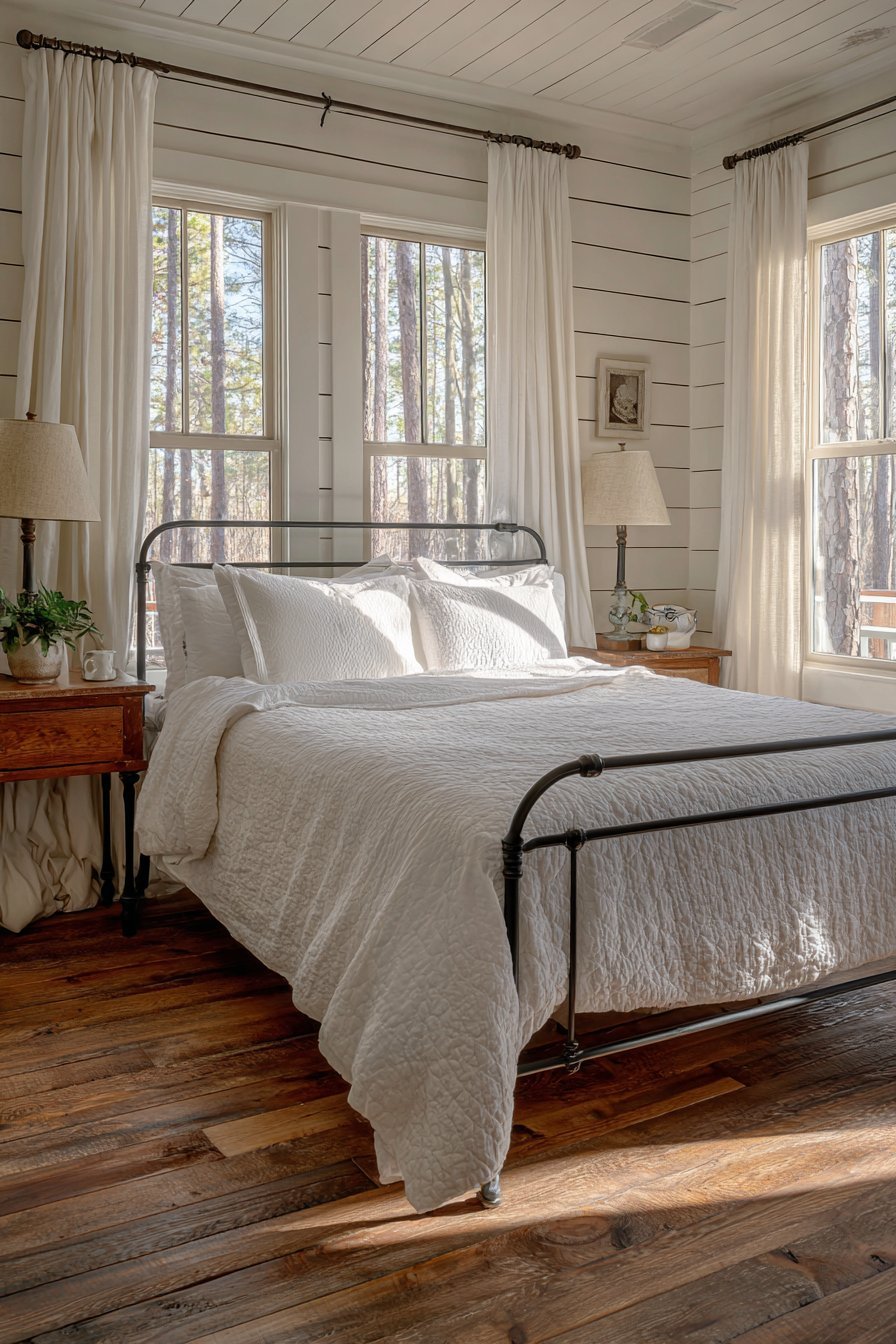 Farmhouse Wrought Iron Bed Frame