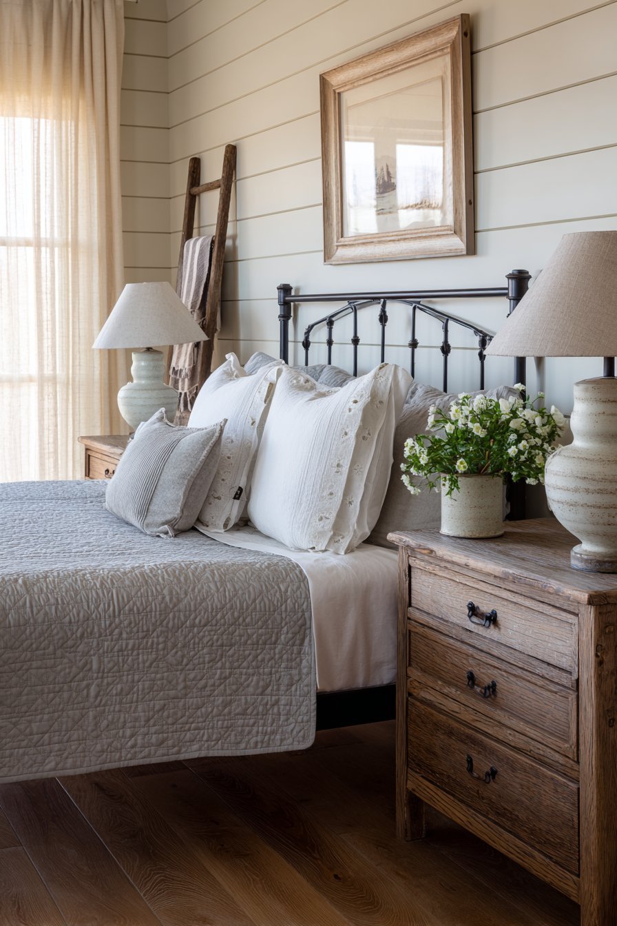 Farmhouse Wrought Iron Bed Frame