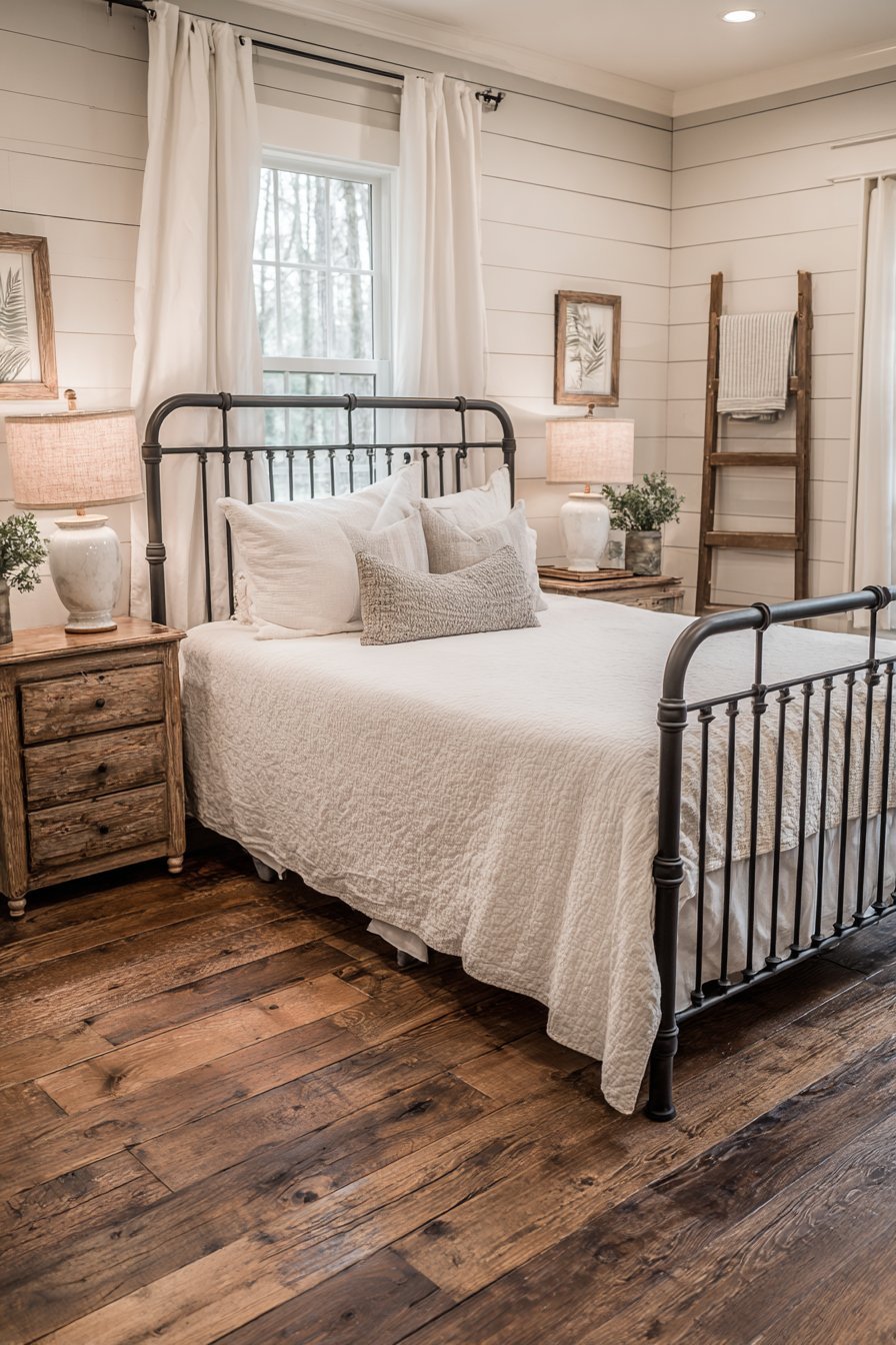 Farmhouse Wrought Iron Bed Frame