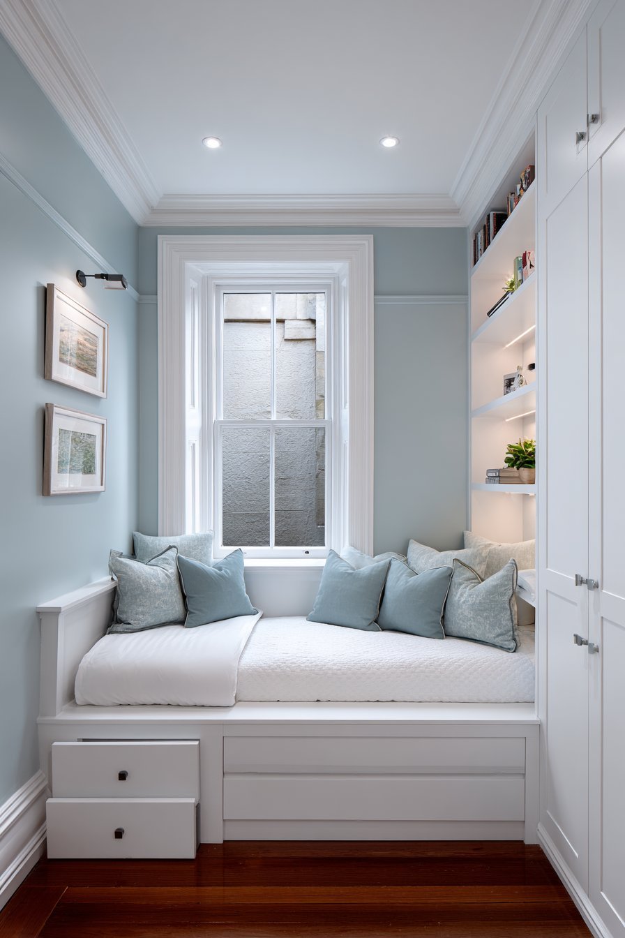 Corner L-Shaped Platform Bed