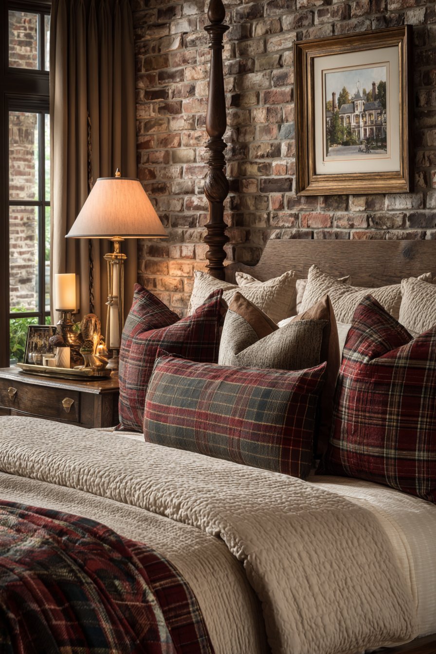 Rustic Brick Accent with Traditional Charm