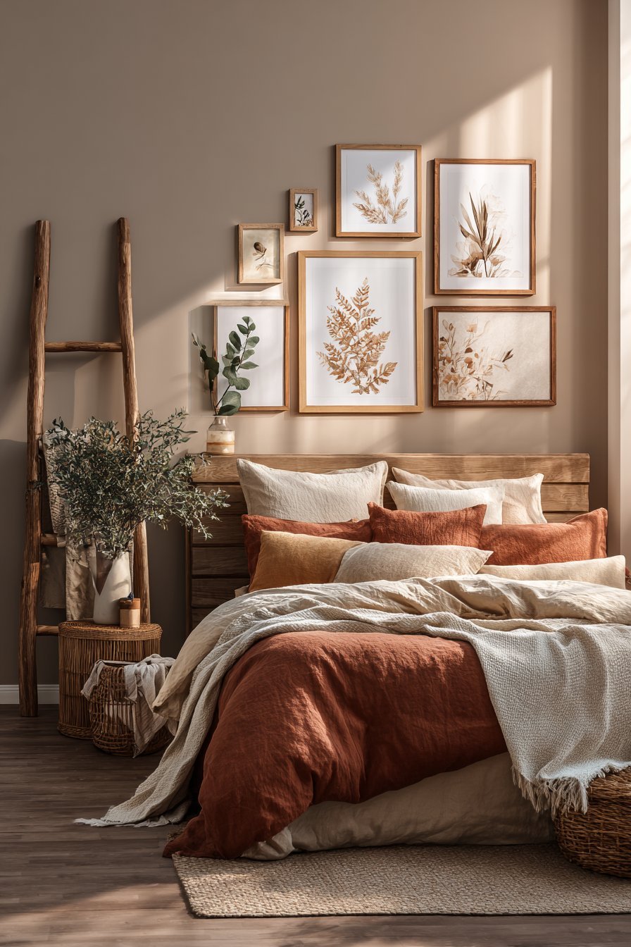 Botanical Gallery Wall Bedroom