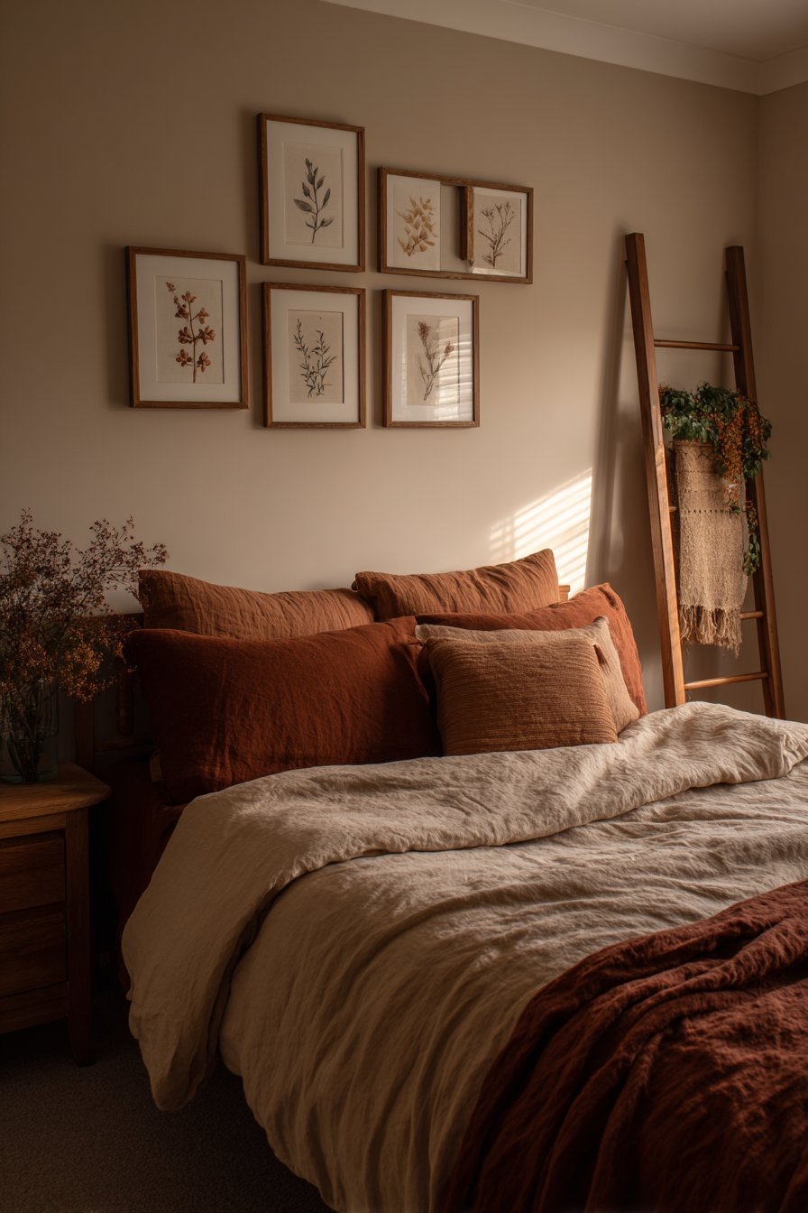 Botanical Gallery Wall Bedroom