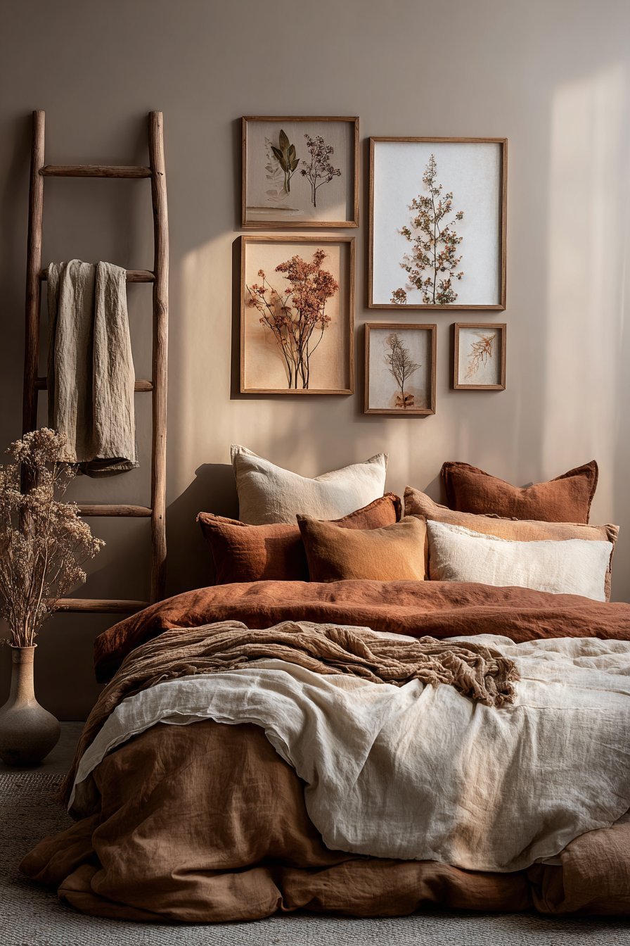 Botanical Gallery Wall Bedroom