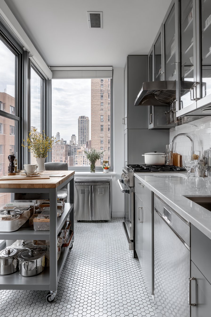 Compact Apartment Kitchen with Smart Solutions