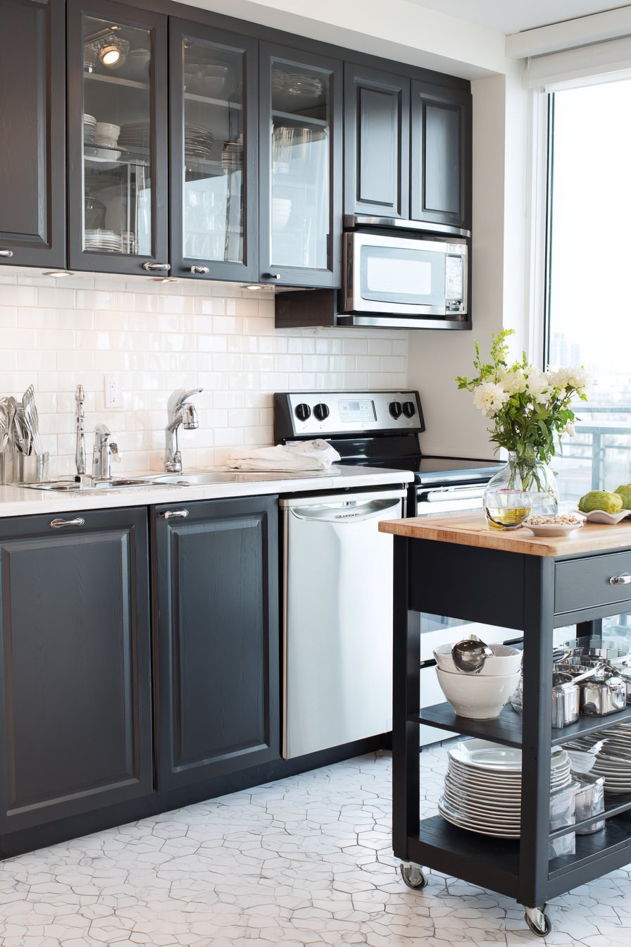 Compact Apartment Kitchen with Smart Solutions