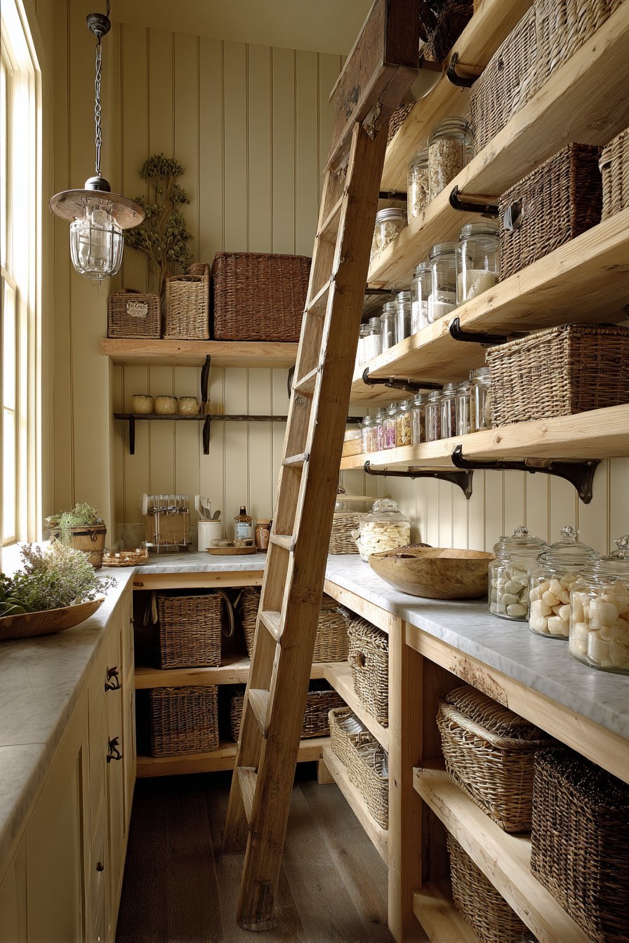 Organized Pantry Alcove Kitchen