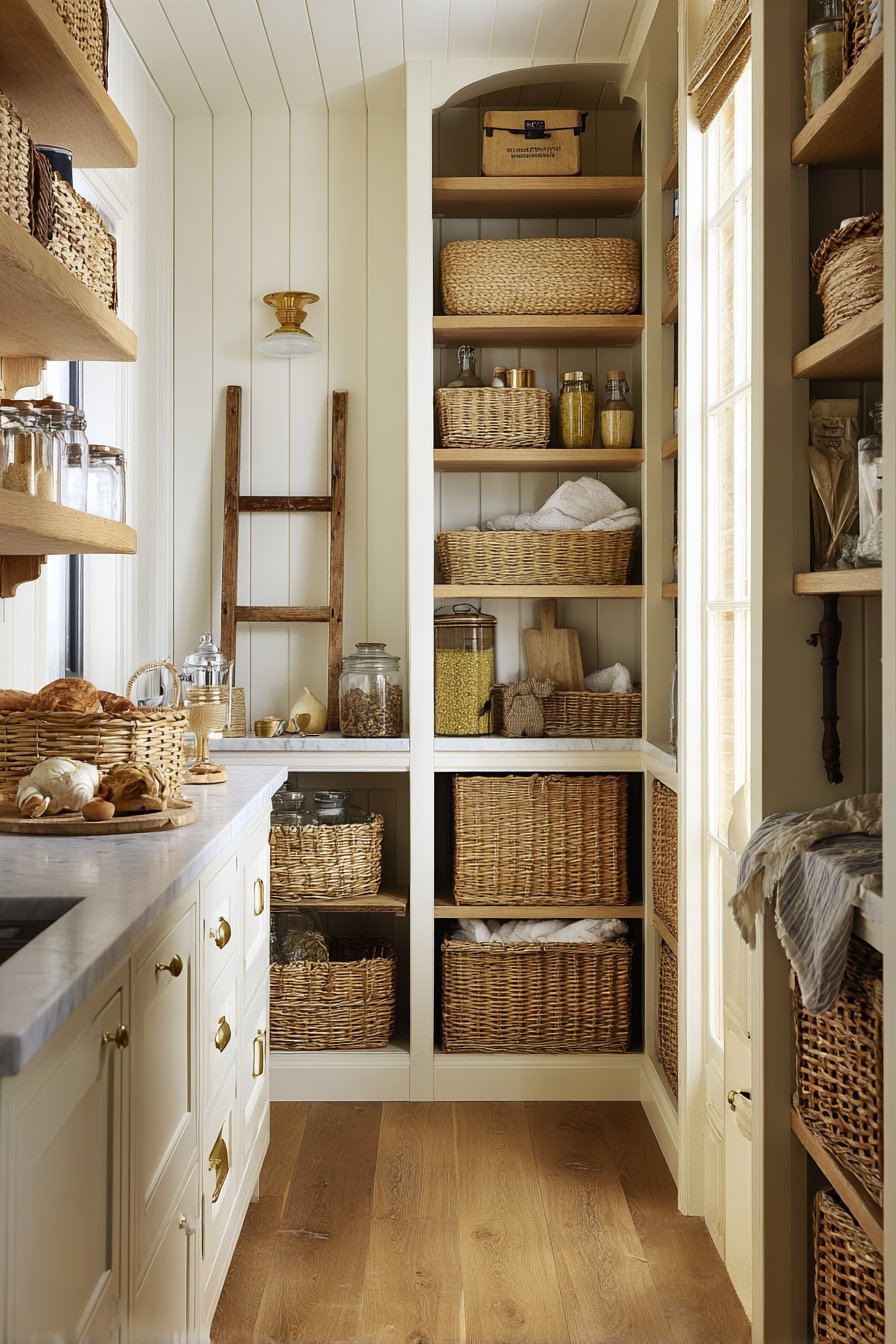 Organized Pantry Alcove Kitchen