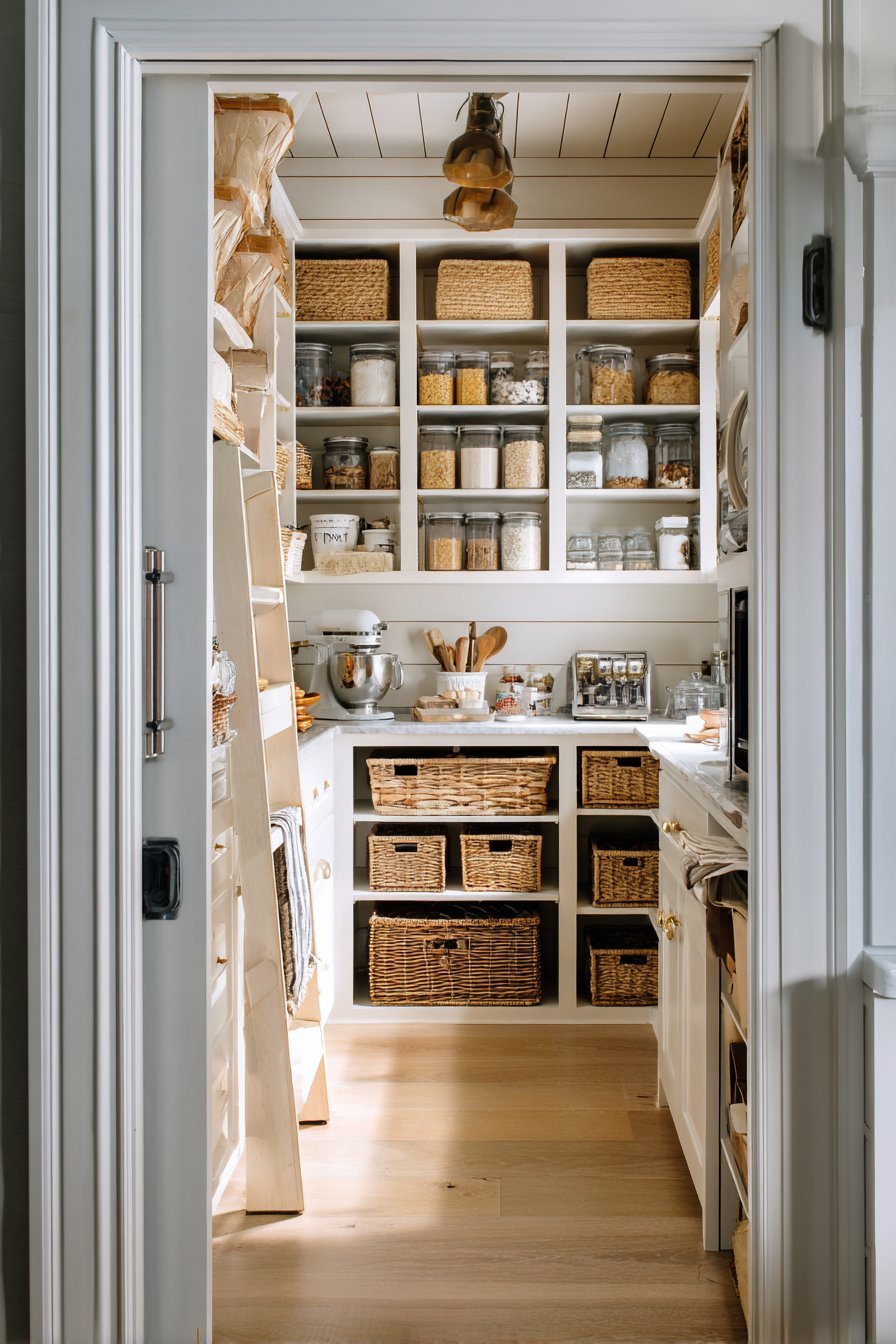 Organized Pantry Alcove Kitchen
