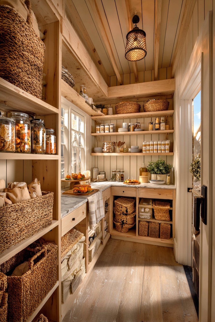 Organized Pantry Alcove Kitchen
