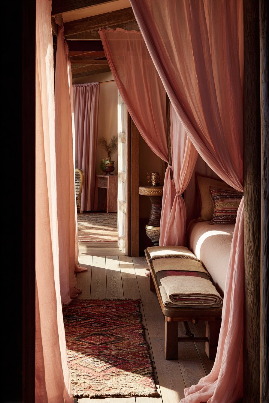 Bohemian Canopy with Ombré Walls