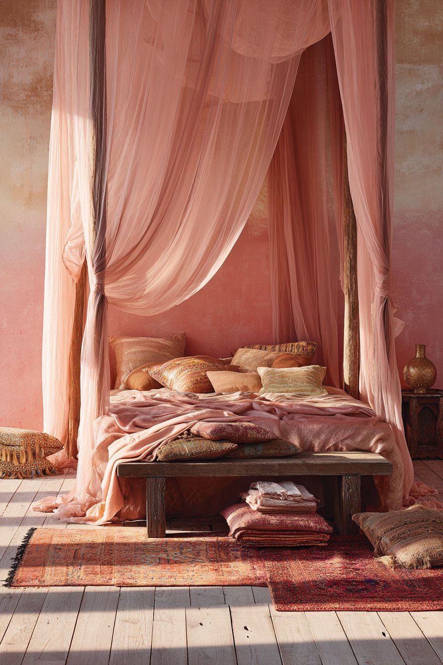 Bohemian Canopy with Ombré Walls