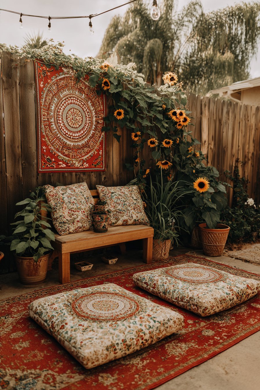 Mandala Mural Garden Wall