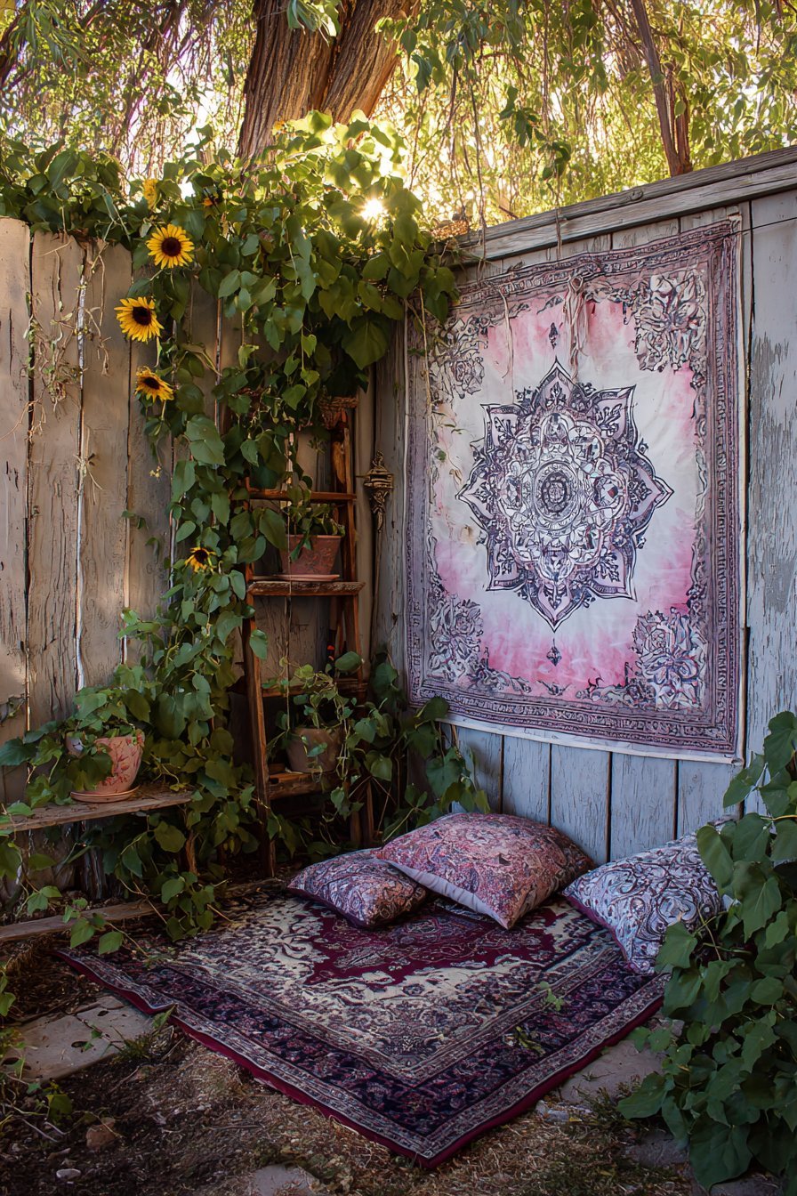 Mandala Mural Garden Wall