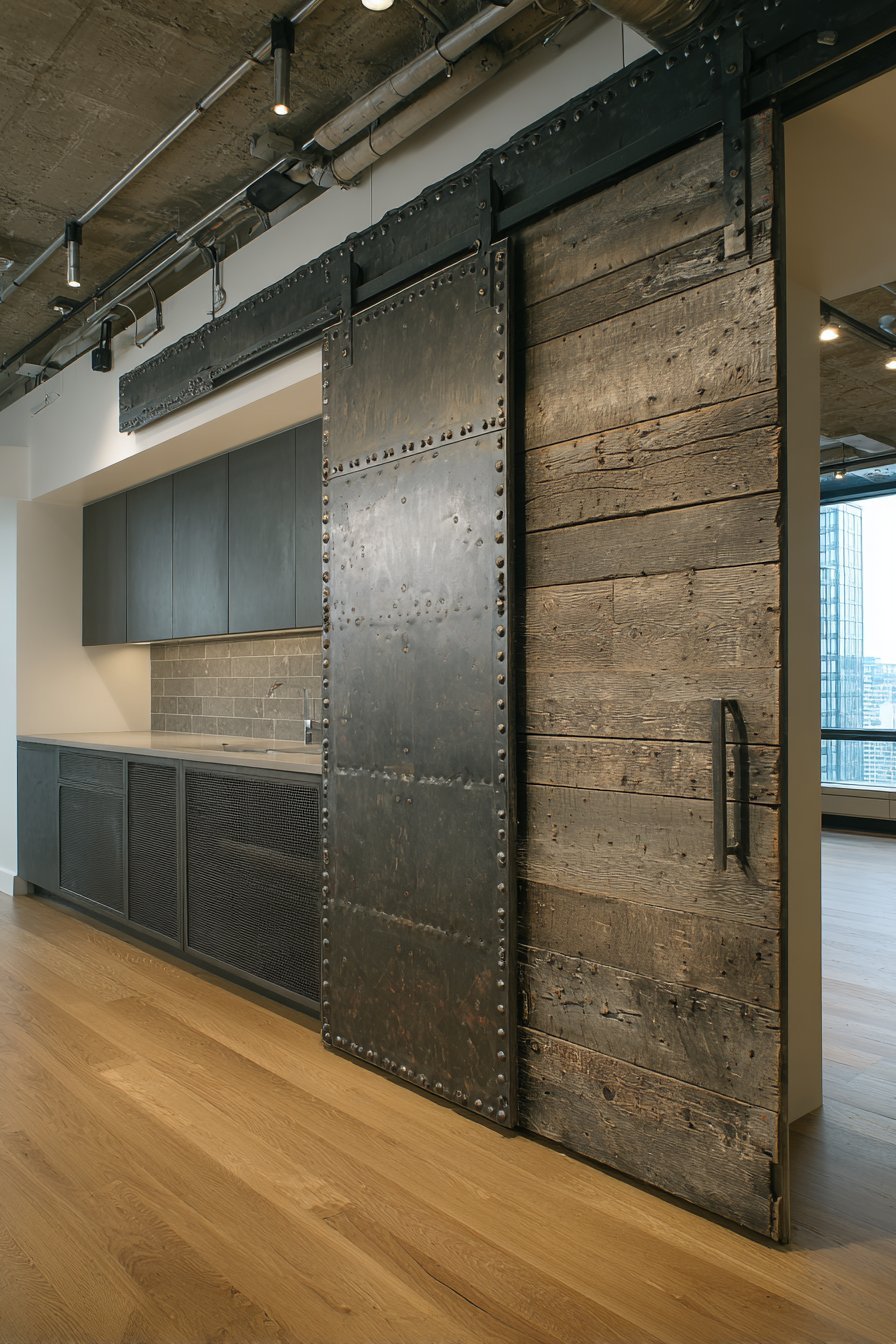 Riveted Steel Range Hood Statement