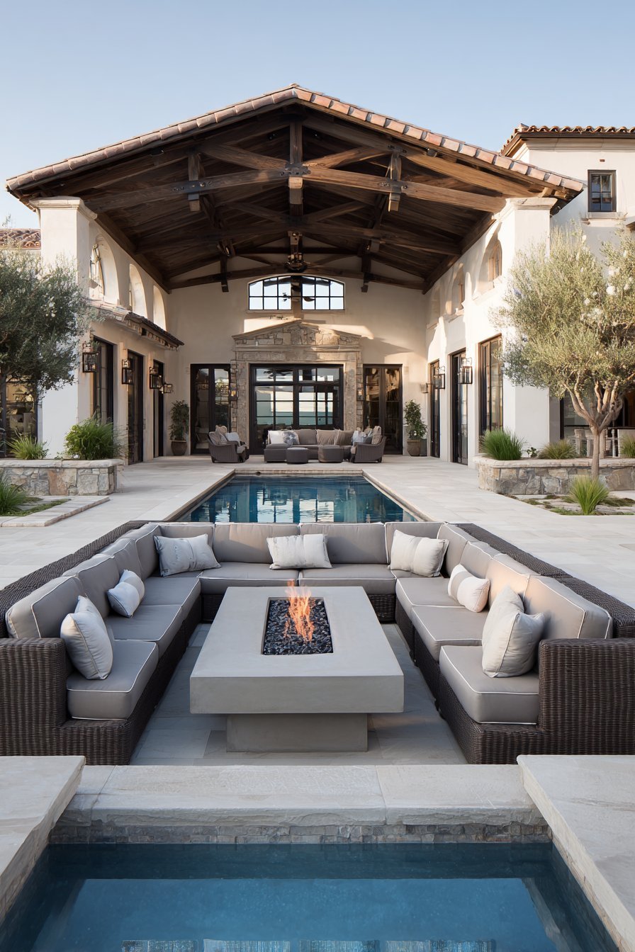Modern Covered Outdoor Living Room