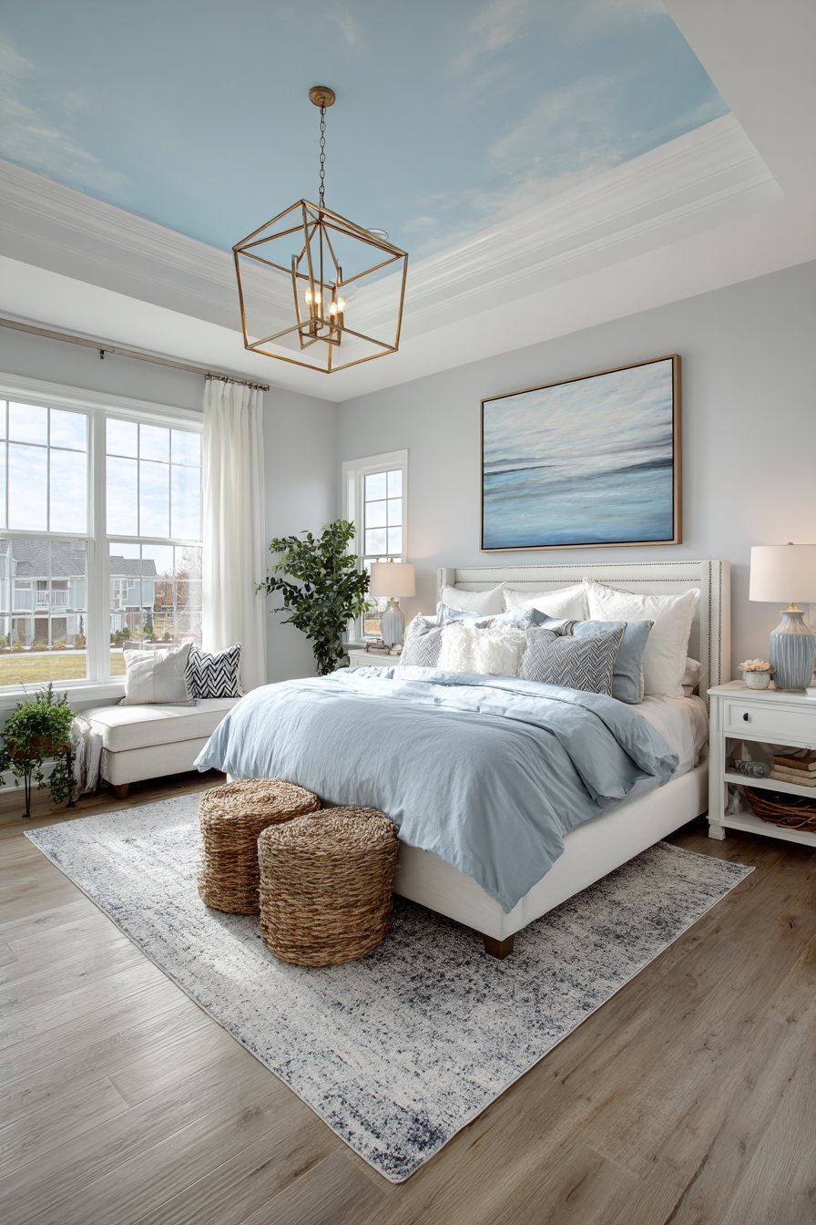 Sky Blue Ceiling Treatment Statement