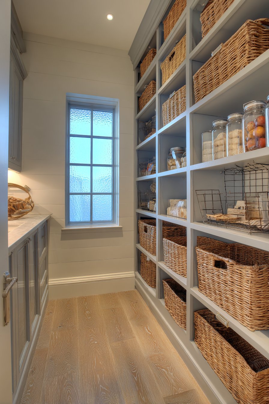 Floor-to-Ceiling Pantry with Paint Layer History