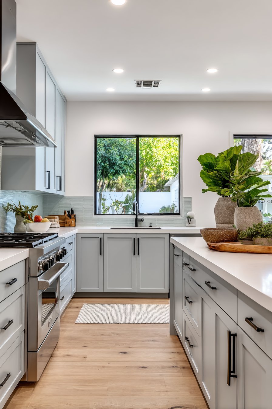 U-Shaped Grey Shaker Layout