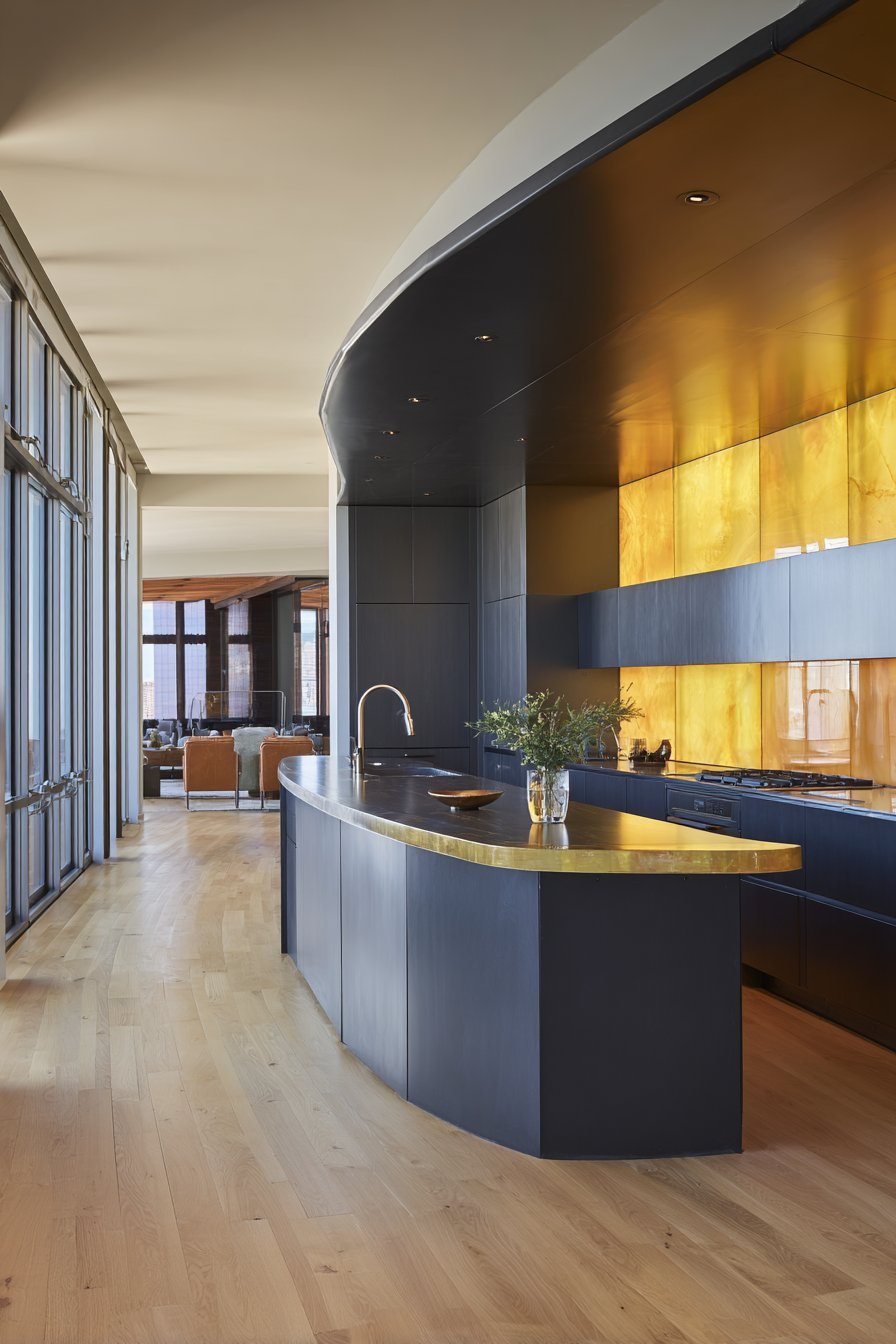 Curved Architectural Island