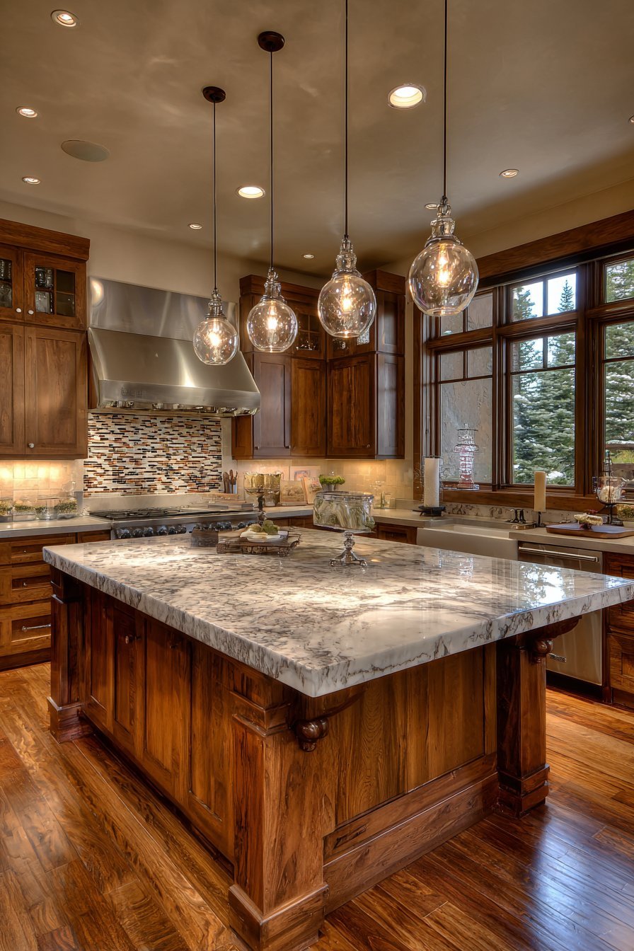 Transitional Grey-Veined Marble Elegance