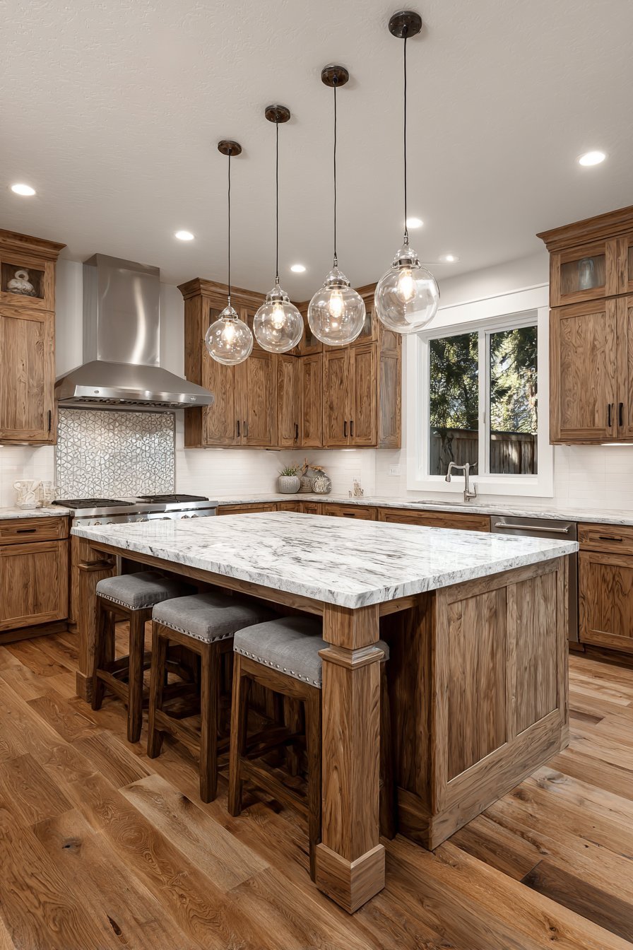 Transitional Grey-Veined Marble Elegance